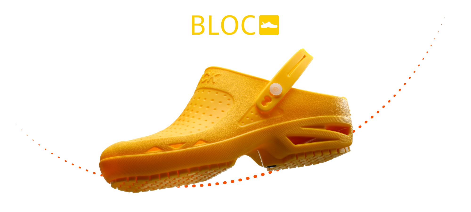 Yellow BLOC clogs