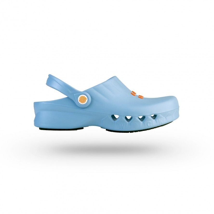 light blue clogs