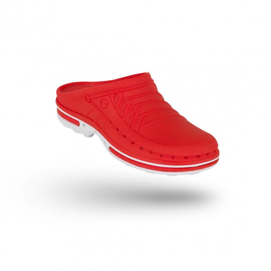 WOCK Red/White Theatre Clogs - Men and Women CLOG 17