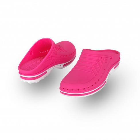 WOCK Pink/White Theatre Clogs - Men and Women CLOG 09 - 10004387