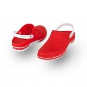 WOCK Red/White Theatre Clogs - Men and Women CLOG 17 w/ strap