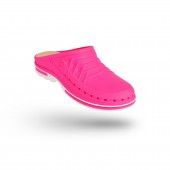 WOCK Pink/White Nursing Clogs CLOG 09 w/ Walksoft Insole