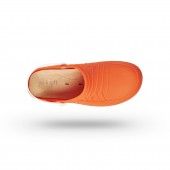 WOCK Orange/White Nursing Clog CLOG 05 w/ Strap & Comfort Insole