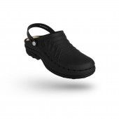 WOCK All Black Nursing Clogs CLOG 11 w/ Strap and Comfort Insole