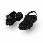 WOCK All Black Theatre Clogs - Men and Women CLOG 11 w/ strap