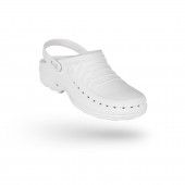 WOCK White Theatre Clogs - Men and Women CLOG 10 w/ strap